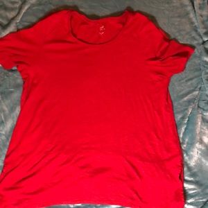 J.jill EUC red  Pima cotton tunic size xl
